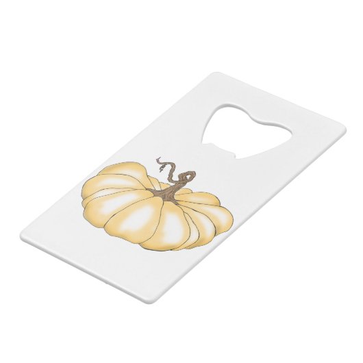 pompoen plat sinaasappel creditkaart flessenopener (Achterkant Gekanteld)