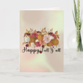 Pompoen plukploeg feestdagen kaart (Voorkant)