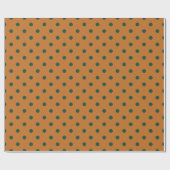 Pompoen polka stippen (groot) cadeaupapier (Vlak)