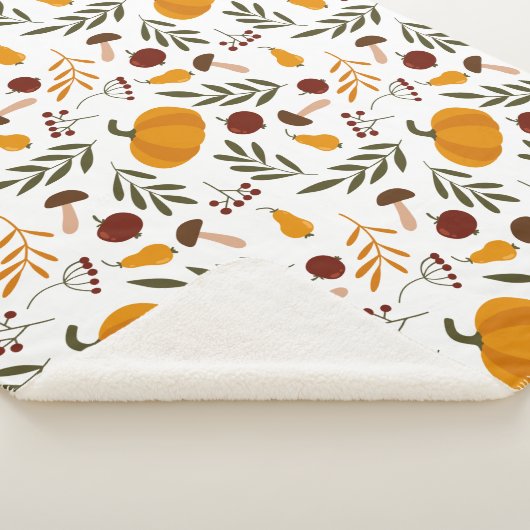 Pompoen, Pomegranaat en peren Sherpa Deken (3/4)