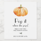 Pompoen Pop het wanneer ze Poppen Wine Label Wijn Etiket (Enkel label)