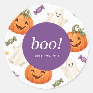 Pompoen Porch Halloween Behandel Ronde Stickers