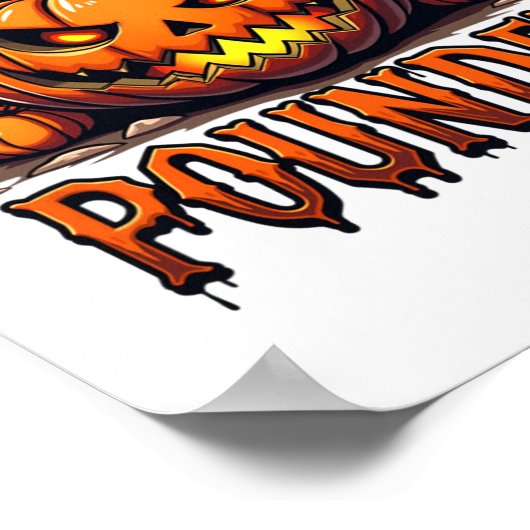 Pompoen Pounder Top voor partner van Ginger Red He Poster (Hoek)