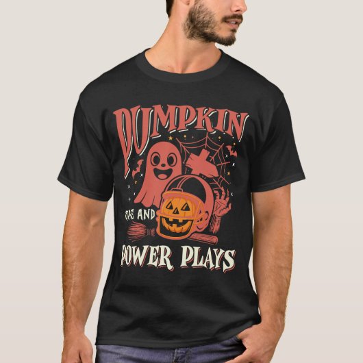 Pompoen Power Plays Sport Halloween T-shirt (Voorkant)