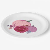 Pompoen praat over papieren Borden Papieren Bordje (Gekanteld)