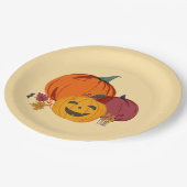 Pompoen praat over papieren Borden Papieren Bordje (Gekanteld)