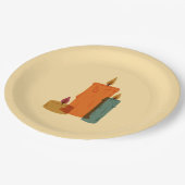 Pompoen praat over papieren Borden Papieren Bordje (Gekanteld)