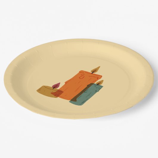 Pompoen praat over papieren Borden Papieren Bordje (Gekanteld)