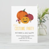 Pompoen praat over uitnodiging (Staand voorkant)