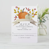 Pompoen Pret/Thanksgiving Bruiloft/RSVP Kaart (Staand voorkant)