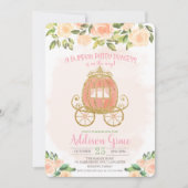 Pompoen Prinses Glitter Baby Shower Uitnodiging (Voorkant)