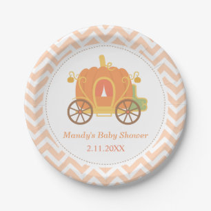 Pompoen Prinses Koets Baby Shower Benodigdheden Papieren Bordje