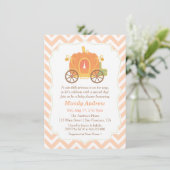 Pompoen Prinses Koets Baby Shower Uitnodigingen (Staand voorkant)