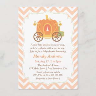 Pompoen Prinses Koets Baby Shower Uitnodigingen