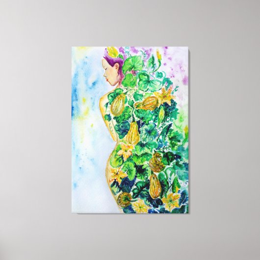 Pompoen Prinses Schilderij Canvas - Schilderen Afdruk (Voorkant)