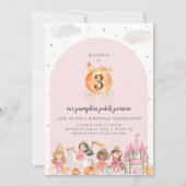 Pompoen Prinses Verjaardagsfeest Uitnodiging (Voorkant)