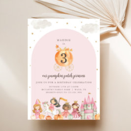 Pompoen Prinses Verjaardagsfeest Uitnodiging