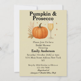 Pompoen & Prosecco Herfst Halloween Vrijgezellenfe Kaart