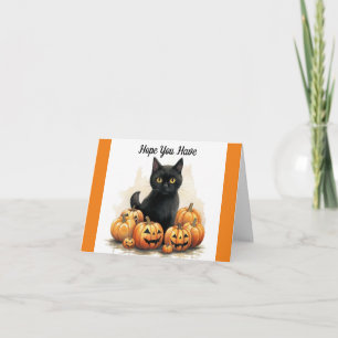 Pompoen Purrfecte Halloween Wenskaart Kaart