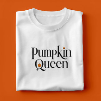 Pompoen Queen Halloween Typografie Ontwerp T-shirt