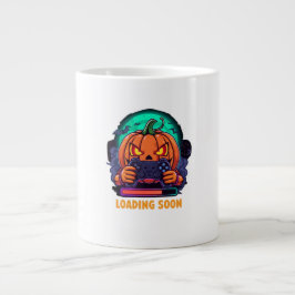 Pompoen Quest Gamer Laadontwerp Grote Koffiekop