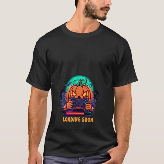 Pompoen Quest Gamer Laadontwerp T-shirt (Voorkant)