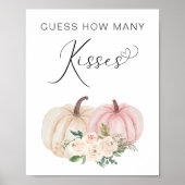pompoen raden hoeveel kisses Baby shower spel Poster (Voorkant)