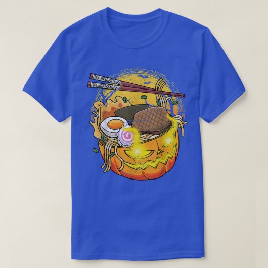 Pompoen Ramen Halloween Kawaii Jack O Lantern1453 T-shirt (Design voorkant)