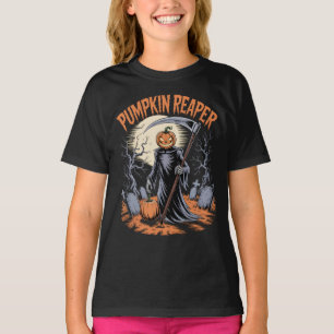 Pompoen Reaper Gothic Halloween Spooky Pompoen T-shirt