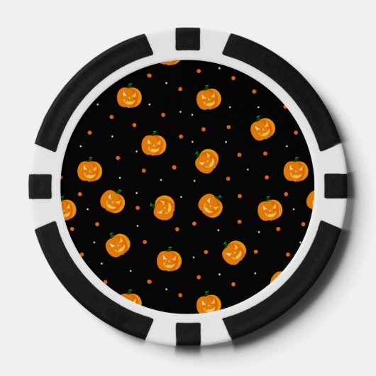 Pompoen Regen Poker Chips (Voorkant)