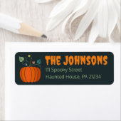 Pompoen retouradreslabels Halloween Etiket (Insitu)