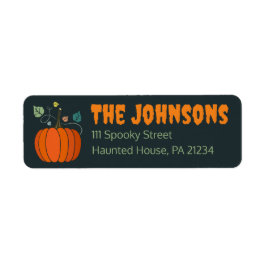 Pompoen retouradreslabels Halloween Etiket