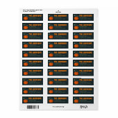 Pompoen retouradreslabels Halloween Etiket (Full Sheet)