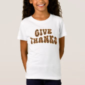 Pompoen Retro Geef Bedankt Thanksgiving wit T-shirt (Voorkant)