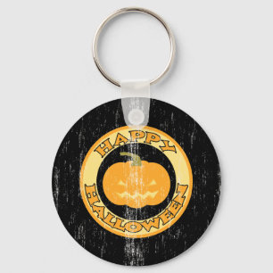 Pompoen Retro Halloween Sleutelhanger