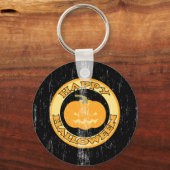Pompoen Retro Halloween Sleutelhanger (Voorkant)