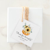 Pompoen rijden door Baby shower dank u Bedankjes Labels (In situ)