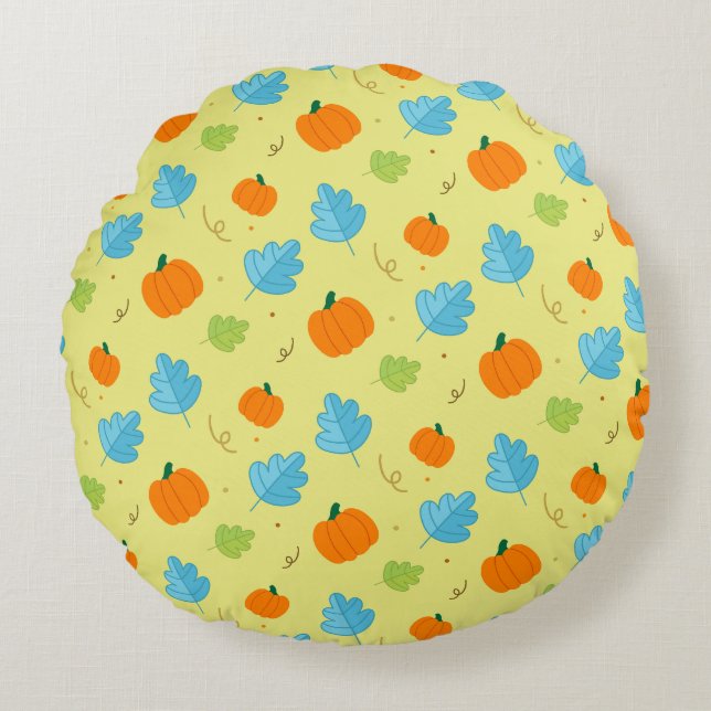 Pompoen Rond Kussen (Voorkant)