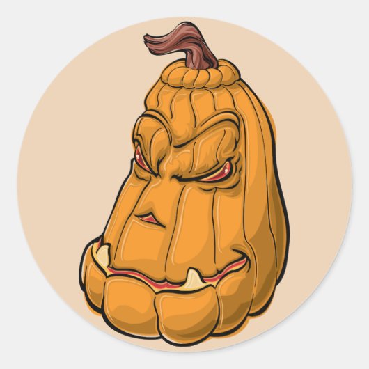 pompoen ronde sticker (Voorkant)