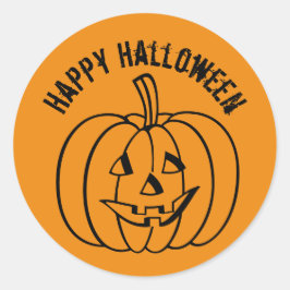 pompoen ronde sticker