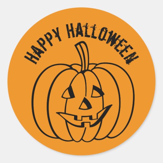 pompoen ronde sticker (Voorkant)