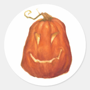 pompoen ronde sticker