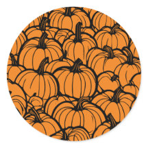 pompoen ronde sticker