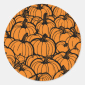 pompoen ronde sticker (Voorkant)