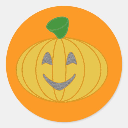 pompoen ronde sticker (Voorkant)