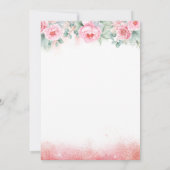 Pompoen Roos Goud Glittered Herfst Baby shower Kaart (Achterkant)