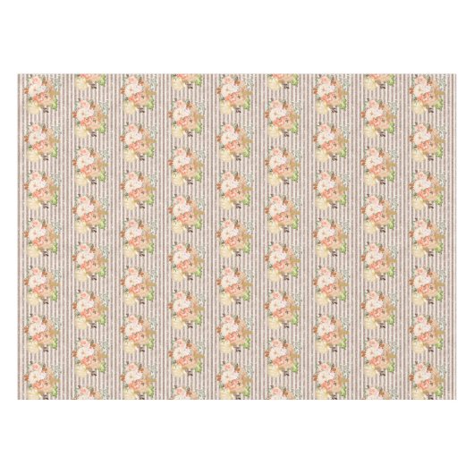  pompoen Roos gouden glitter streep patroon Tafelkleed (Voorkant (Horizontaal))