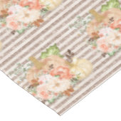  pompoen Roos gouden glitter streep patroon Tafelkleed (Gekanteld)