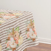  pompoen Roos gouden glitter streep patroon Tafelkleed (Voorbeeld)