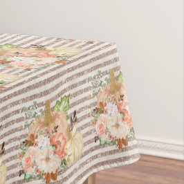  pompoen Roos gouden glitter streep patroon Tafelkleed